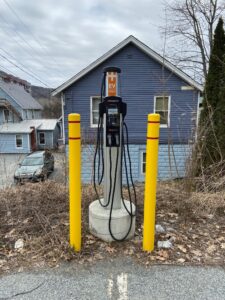 A ChargePoint electric vehicle charging station in Hartford, VT